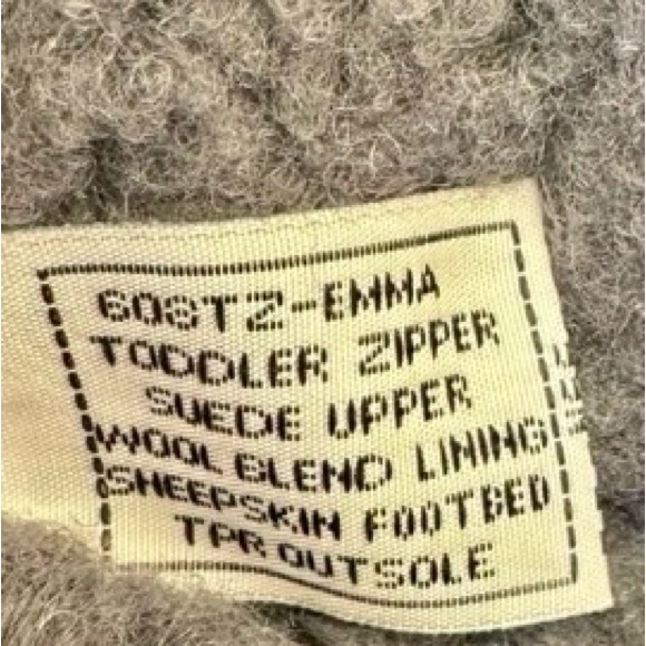 BEARPAW Gray Genuine Leather Suede Zip Boots Toddler Girl’s 9 EUC EXCELLENT - Picture 7 of 9